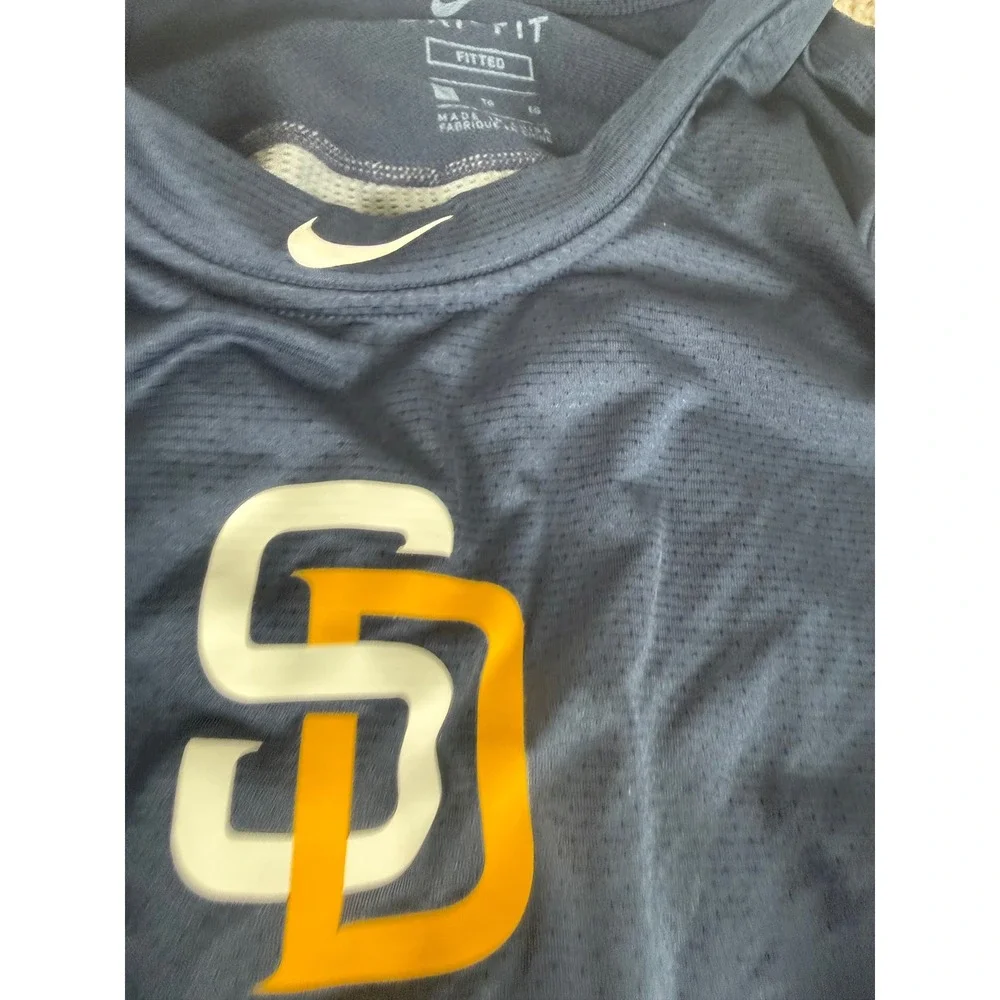 Nike Pro San Diego Padres MLB Authentic Collection Dri-FIT Shirt Mens XL Navy